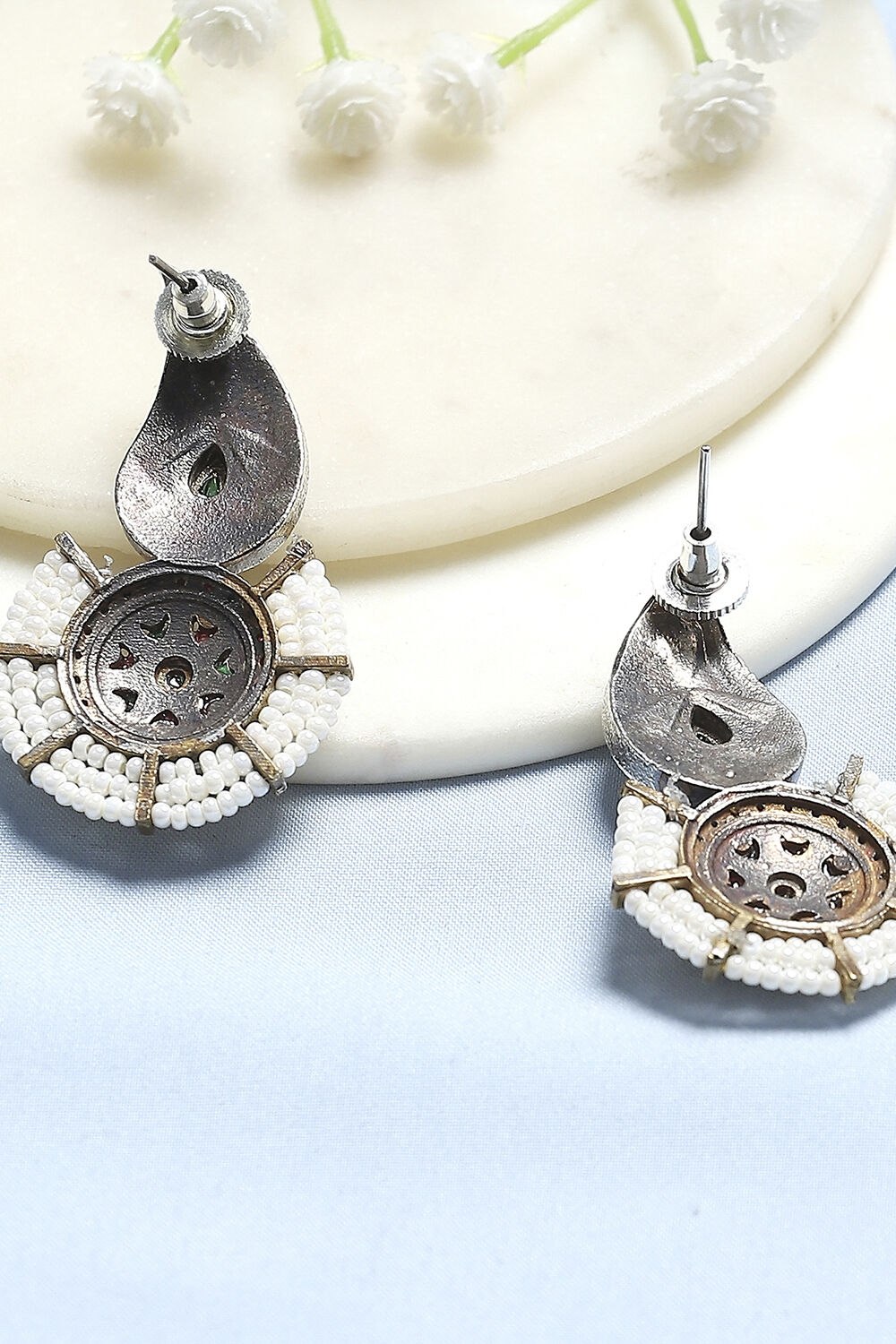 Pink Green Alloy Drop & Danglers image number 2