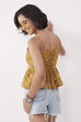 Yellow Cotton Tiered Top image number 3
