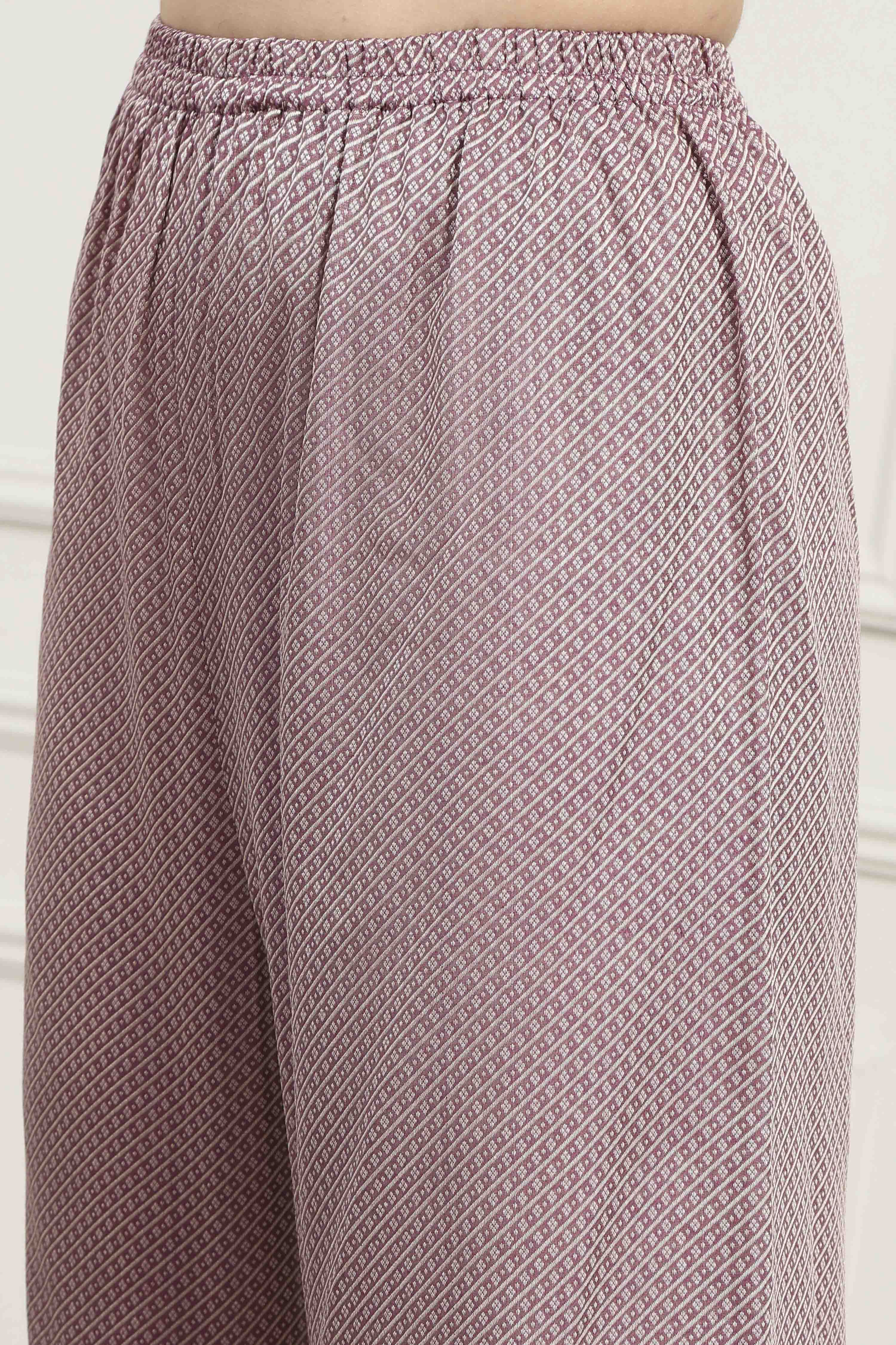 Mustard Chanderi Blend Brocade Unstitched Suit Set image number 3