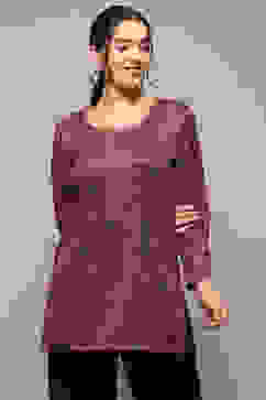 Red Poly Cotton Straight Printed Kurti image number 5