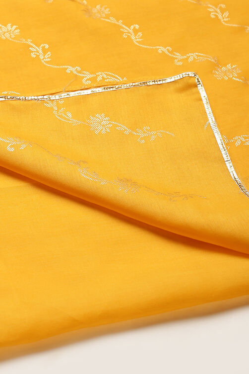 Yellow Art Silk Straight Kurta Churidar Suit Set image number 3