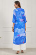 Blue Viscose Rayon Straight Kurta image number 4