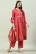 Fuchsia Art Silk Anarkali Kurta Narrow Palazzo Suit Set image number 3