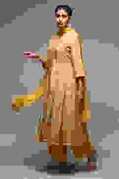 Yellow Modal Anarkali Kurta Churidar Suit Set image number 5