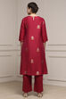 Lavender Chanderi Relaxed Dyed Kurta Pants Set image number 4