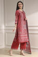 Grey Cotton Printed Straight Suit Set image number 5