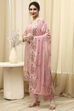 Coral Tissue Machine Embroidered Unstitched Suit Set image number 4