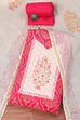 Pink Cotton Unstitched Suit Set image number 0