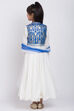 Off White Cotton Anarkali Kurta Churidar Suit Set image number 6