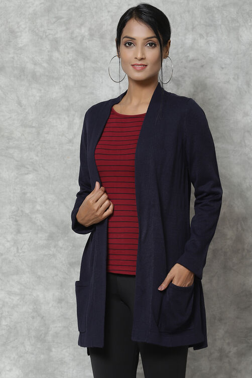 Pink Berry Straight Acrylic Solid Shrug image number 2