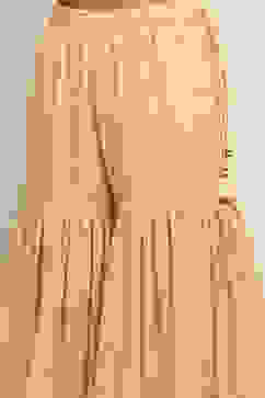 Orange Embroidered Festive Straight Suit Set image number 2