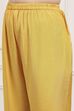 Yellow Silk Blend Printed Unstitched Suit Set image number 3