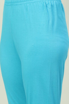 Blue Straight Kurta Churidar Suit Set image number 2