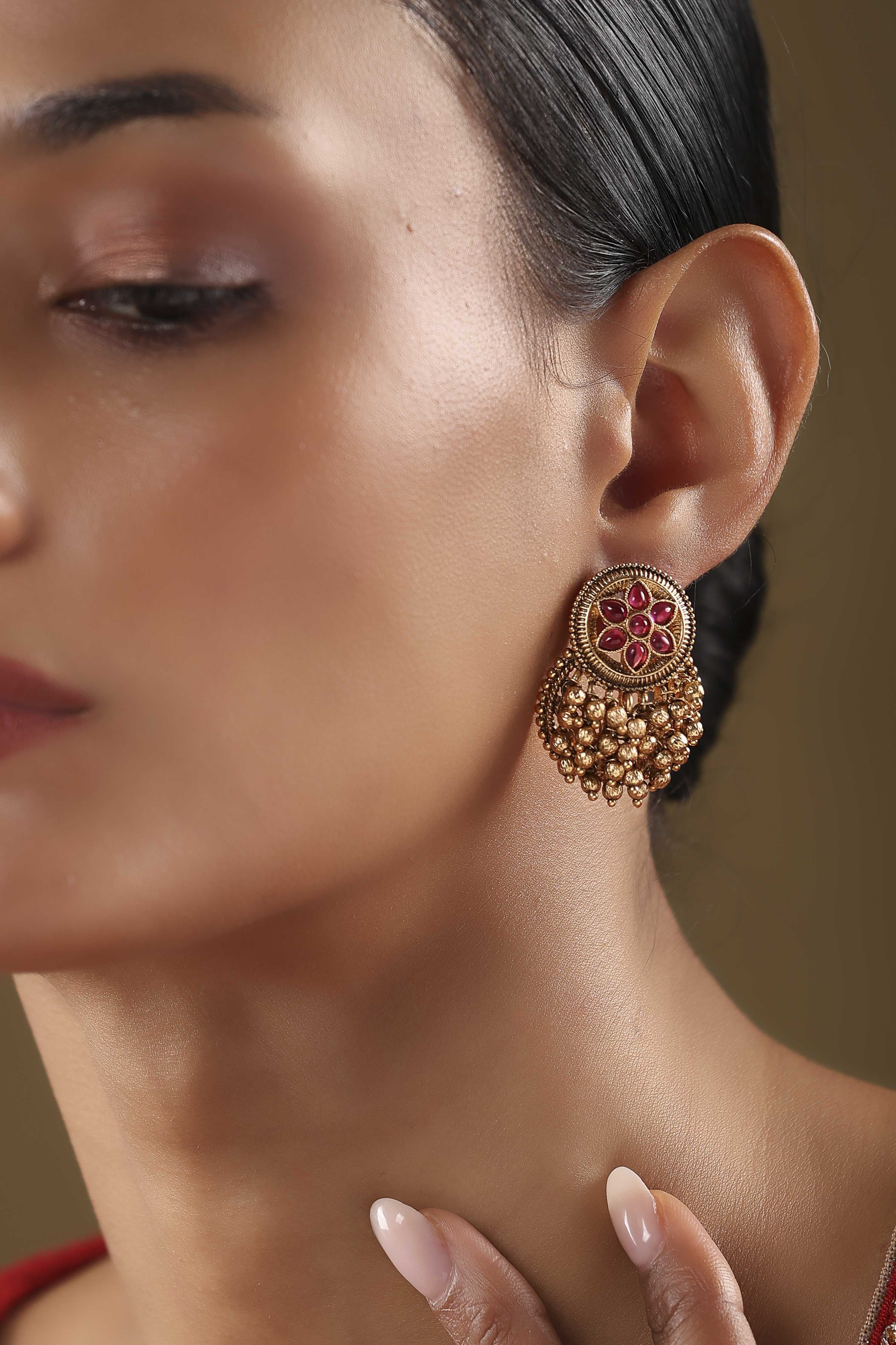 Red Alloy Studs image number 1