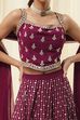Burgundy Georgette Lehenga Set  image number 1