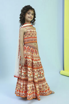 Multicolor Cotton Lehenga Set image number 5