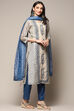 Beige Pink Chanderi Unstitched Suit set image number 7