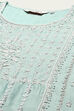 Aqua Cotton Blend Straight Kurta Pant Suit Set image number 1