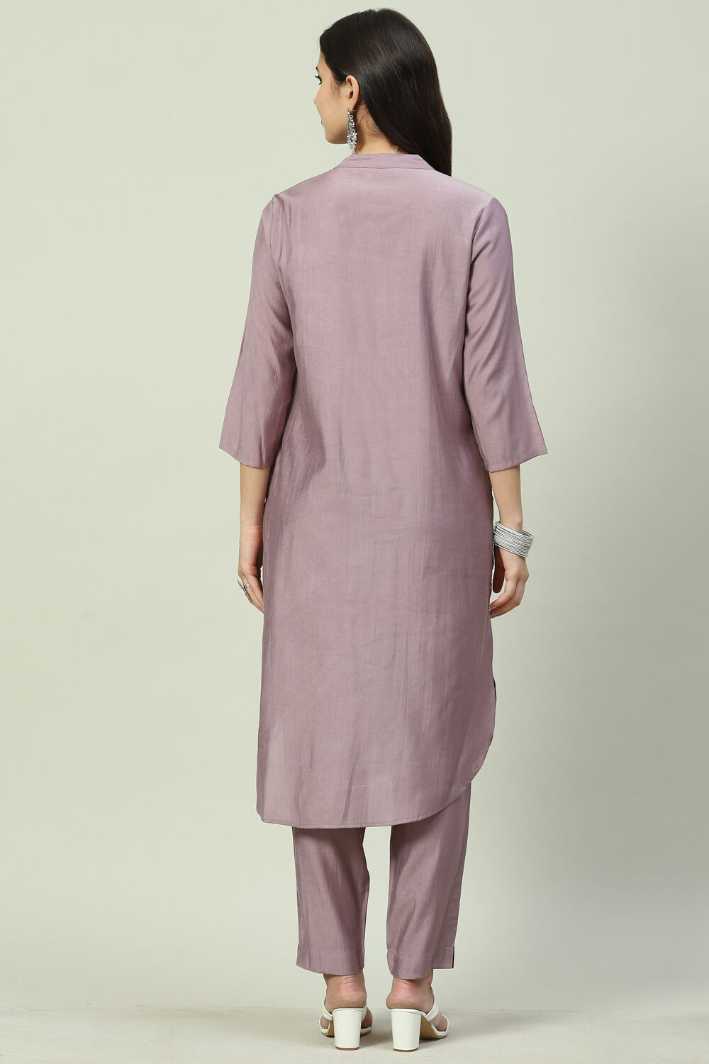 Mustard Poly Viscose Straight 2 Piece Set image number 4