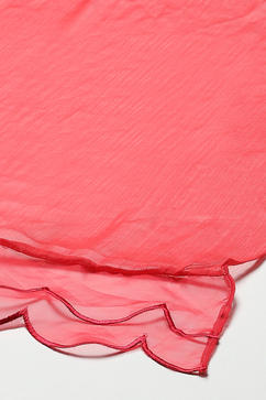 Rust Viscose & Metallic Straight Kurta Palazzo Suit Set image number 3