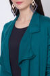Cream Woolen Front Open Solid Shrug image number 1