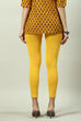 Off White Cotton Lycra Leggings image number 4