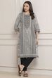 Black Cotton Straight Kurta image number 0