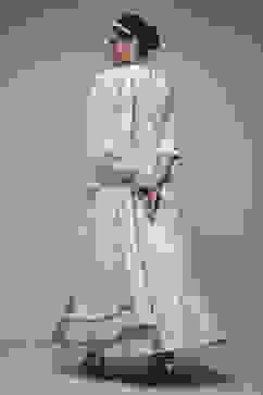 Cream Nylon Anarkali Suit Set image number 2