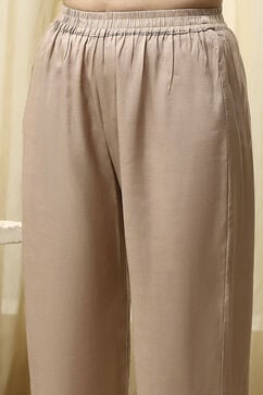 Gray Tissue Printed Unstitched Suit Set image number 3