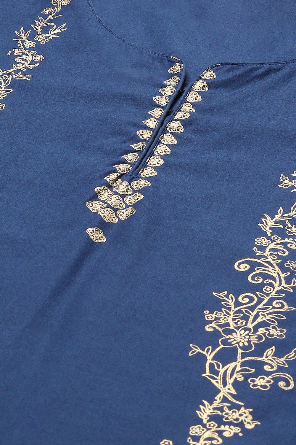 Red Cotton Straight Kurta Pants Suit Set image number 1