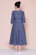 Indigo Cotton A-line Dress image number 5