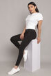 Charcoal Melange Knitted Cotton Blend Joggers image number 0
