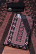 Black Cotton Blend Digital Print Unstitched Suit Set image number 0