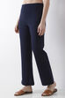 Beige Viscose Blend Flared Pants image number 2