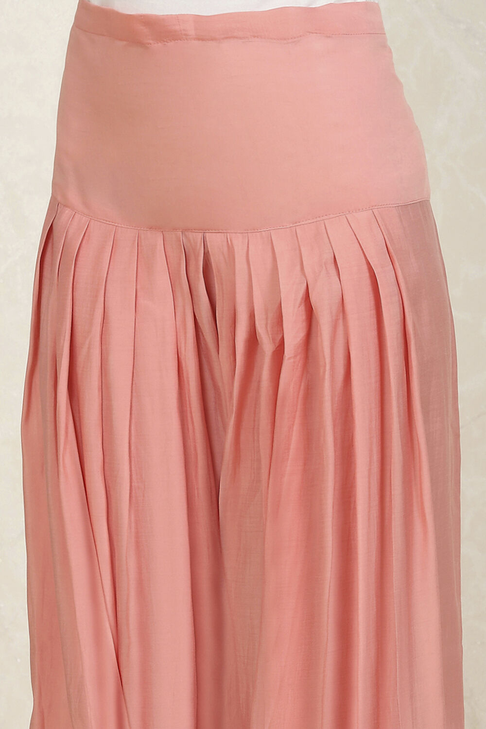 Peach-Pink Modal Machine Embroidered Unstitched Suit Set image number 3