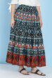 Black Cotton Long Skirt image number 3
