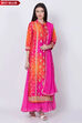 Pink Art Silk Straight Suit Set image number 0