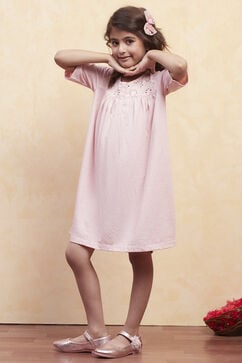Pink Cotton Yarndyed Sleepwear image number 2