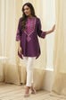 Purple Straight Short Kurta image number 0