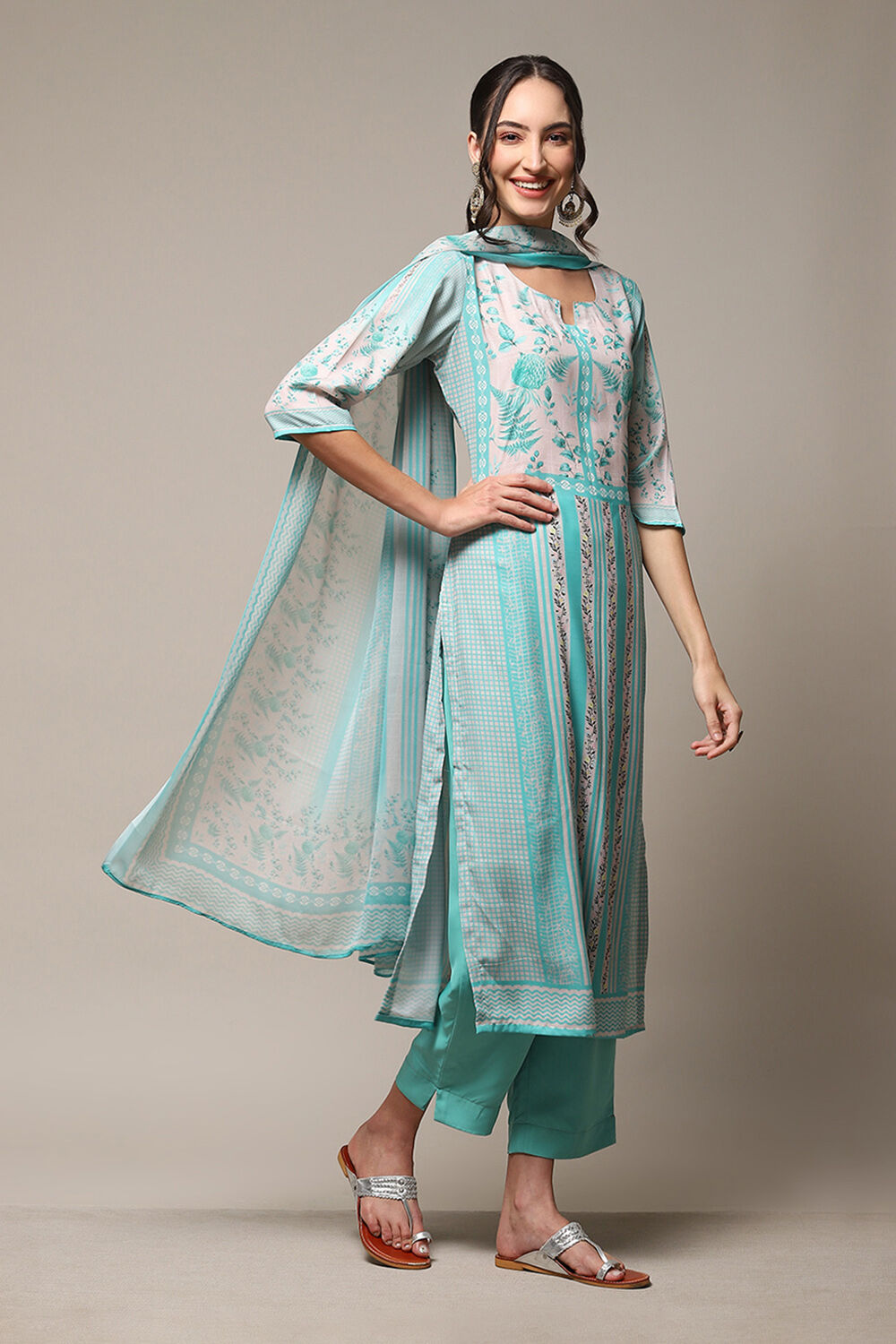 Maroon Chanderi Machine Embroidered Unstitched Suit Set image number 7