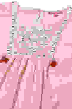 Blush Pink Viscose Straight  Kurta Palazzo Suit Set image number 1