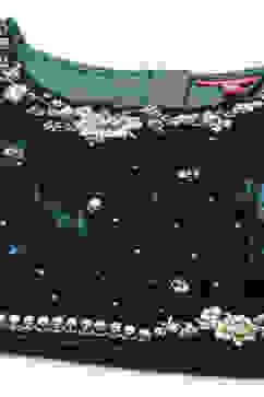 Teal & Pink Viscose Flared Solid Lehenga Set image number 1