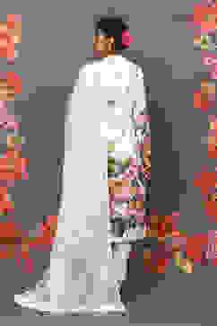 Rohit Bal Cream Cotton Blend Straight Kurta Suit Set image number 4