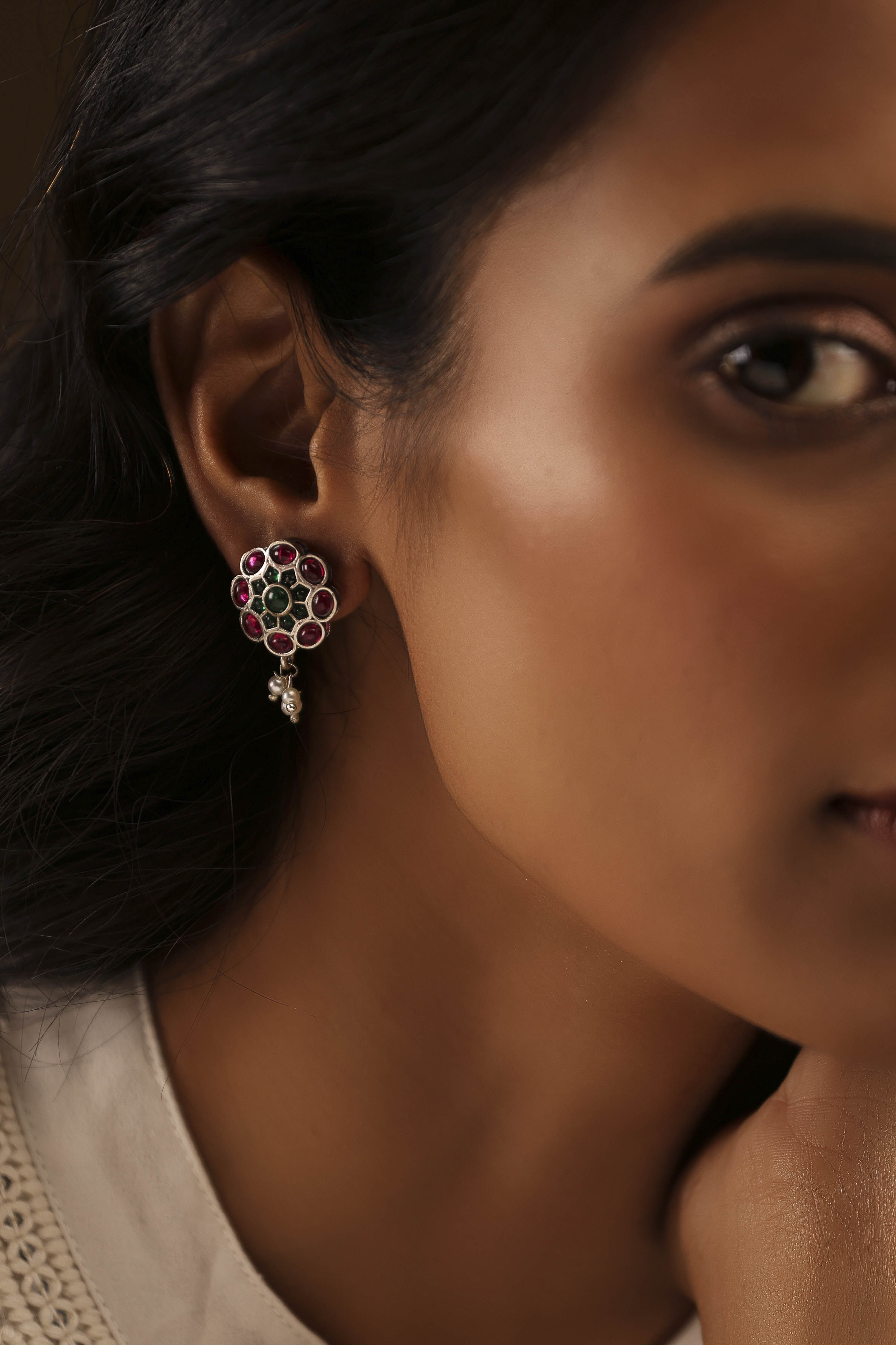 Green Pink Brass Studs image number 1