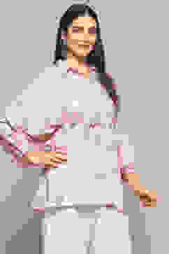 Dull Rose Rayon Straight Kurti image number 4