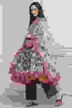 Grey Cotton Kalidar Suit Set image number 3