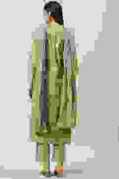 Light Brown Printed Straight Kurta Regular Pants Suit Set image number 4