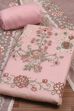 Pink Supernet Unstitched Suit Set image number 1