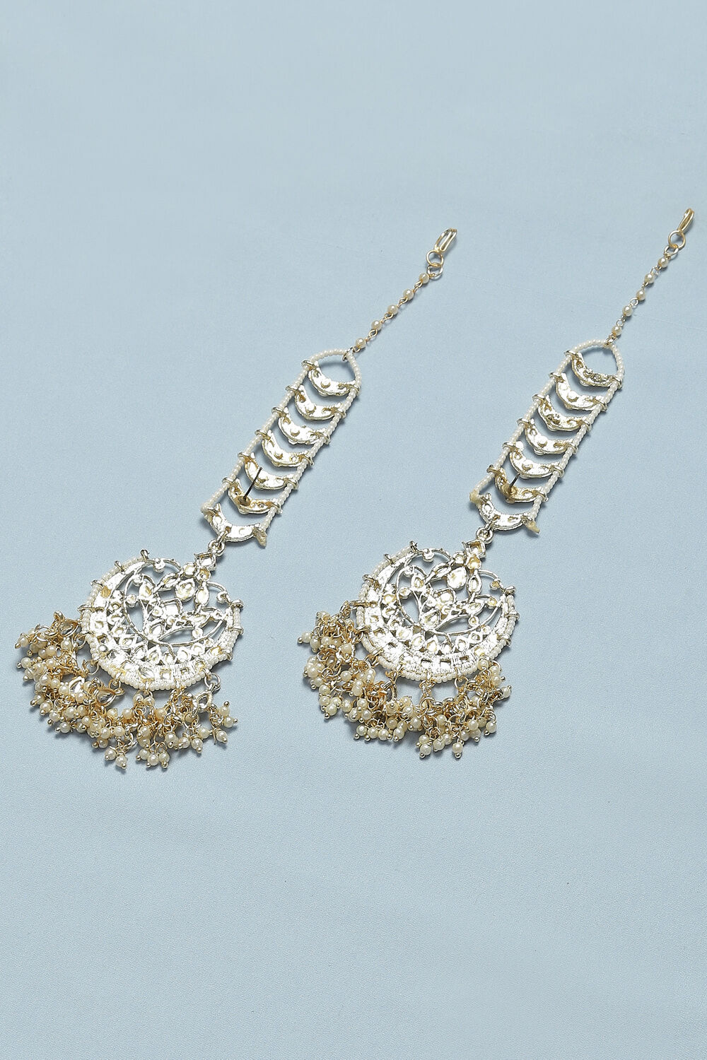 Gold Brass Earrings image number 2