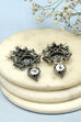 Mint Green Brass earrings image number 2